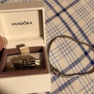 Pandora bracelet and charms